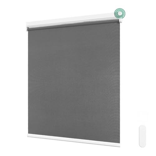 Axis Home Automation Allesin Motorized Roller Blinds with Remote Control for Windows, Blackout Smart Roller Shade,...