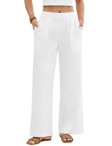 heekpek Pantaloni Cotone Donna Estivi Leggeri Larghi Comodi Larghi Pantaloni