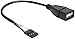Price comparison product image Delock USB cable USB 2.0 post male 4-pin, USB-A female 20.00cm black UL certified, 1 piece