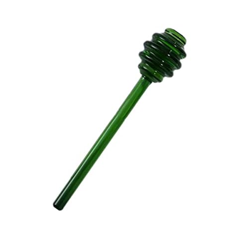 Honey Dipper Sticks Glass, Honey Dipper Sticks, Stick Bee Honey Spoon, Honey Spoon Stirring Scooper For Durable Kitchen Honey Tools(Green) Cover