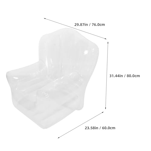 Fauteuil gonflable transparent en PVC léger et résistant - 4