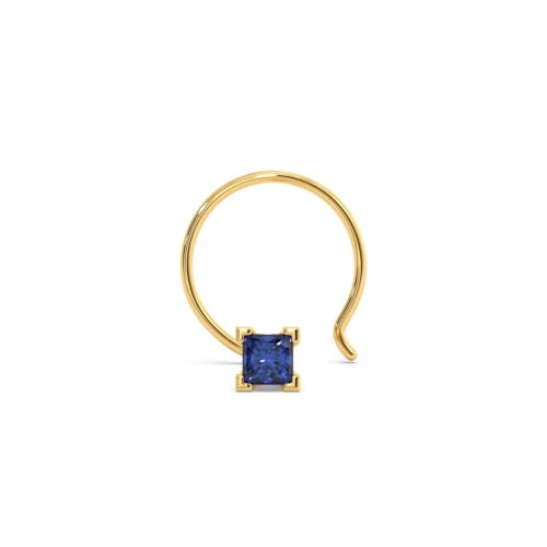 CANDERE - A KALYAN JEWELLERS COMPANY 18K (750) Yellow Gold Single stone Dark Blue nosepin for women (B0C5X8BQ5S) Amazon Price History, Amazon Price Tracker