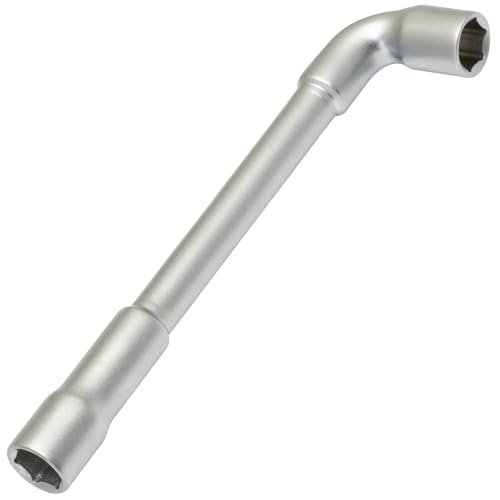 Aerzetix - C68541 - Chiave a pipa aperta 10mm a 6 lati 136x34x15mm - accessorio auto serraggio allentamento assemblaggio - colore argento