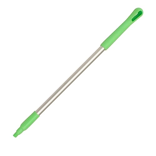Image of SPARTA Adjustable Aluminum Broomstick, 48 inch Mop and Broom Handle Replacement with Color-Coded System for Environments with Harsh Cleaning Agents, Aluminum, 48 Inches, Lime, (Pack of 12)