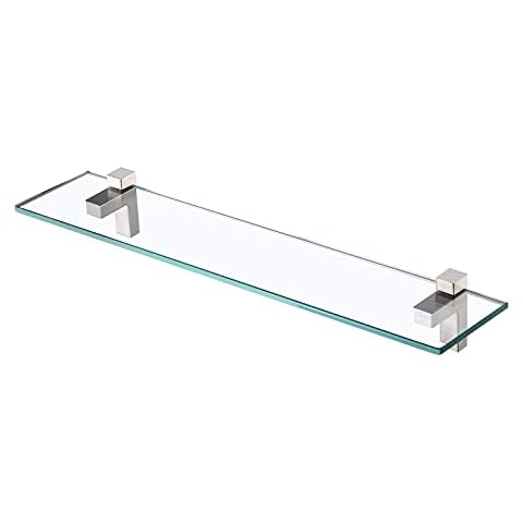 KES 60CM Tempered Glass Bathroom Shelf Cover
