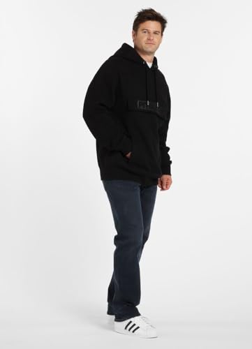 Pitbull Męska bluza z kapturem męska bluza z kapturem sportowa bluza z kapturem sweter dwukolorowy Hilltop Hoody, czarny/czarny, L