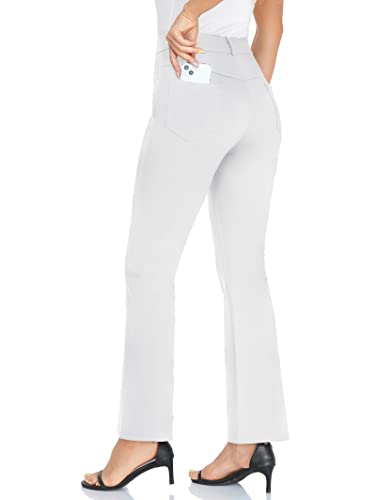 Famulily Women's Bootcut Dress Pant High-Waisted Silhouette Work Slacks Stretch Office Pants Business Casual [S-3XL]2