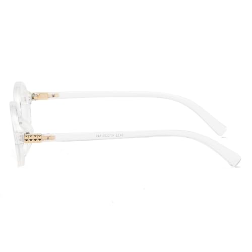Image of JOVAKIT Retro Oval Blue Light Blocking Glasses for Women Vintage Fashion 90s Small Oval Frame Eyeglasses