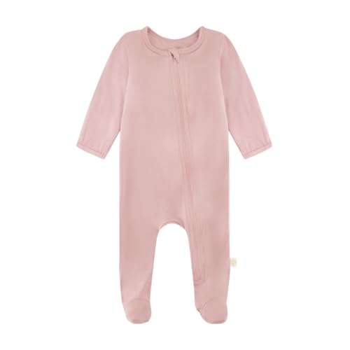 UPF 50+ Sun Protection - Bamboo Footed Romper - 0-12M (Petal Pink, 9-12M)
