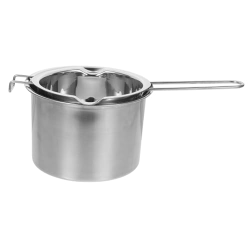 STOBOK 1 Set Waterproof Heating Pot Double Boiler Pan Double Boiler Steamer Double Boiler for Chocolate Double Steamer Pot Chocolate Melting Bowl Stainless Steel Candle Cheese Universal, Silver