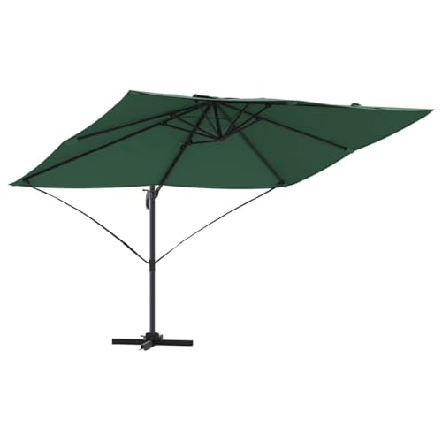 Sombrilla de jardín giratoria 360° con manivela para proteger toda la terraza 1