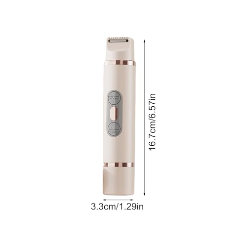 Maquinilla Eléctrica Para Mujeres | Recortadora Zona Bikini Femenina - Afeitadora Bikini Doble Cabezal Para Piernas Rostro Axilas Y Recortadora De Vello Púbico Compacta - imagen 5