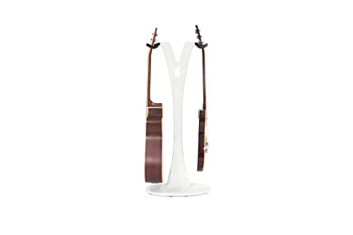 Ruach GS-1 Double support en bois pour guitare acoustique et électrique Blanc - Les Beatles, Paul McCartney, John Lennon, RIngo Starr, George Harrison Ruach GS-1 Double support en bois pour guitare acoustique et électrique Blanc – Image 3