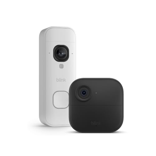 Blink Outdoor 4 Kamera mit Blink Videotürklingel 2K+ (neueste Generation), Weiß, inkl. Sync Module Core – Ansicht 1