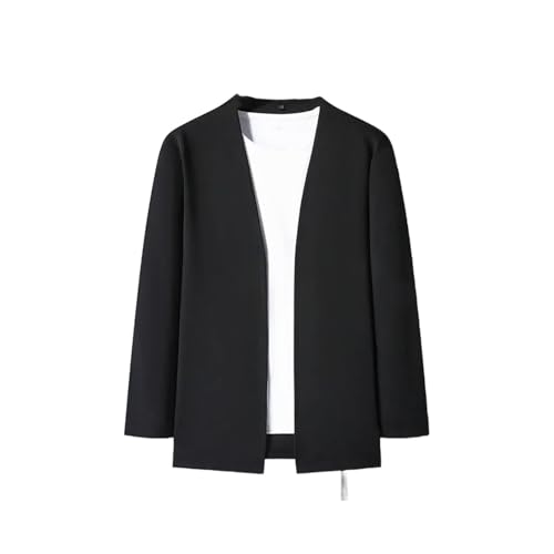 Men's Casual Solid Long Sleeved Cardigan Cloak Fashionable Comfortable Top
