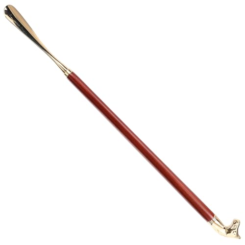 Chausse-pied long en bois de hêtre et cuivre Abaodam, un chausse-pied marron élégant