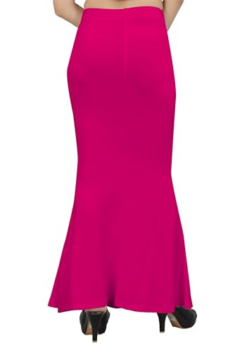 Image of Women's Polyester Blend Shapewear Patticoat Fishcut Flare Pattern Stretchable Drawstring Waist Maxi Length and Slim Fit Body Shaper Peticoat for Saree Daily Use Peticoat