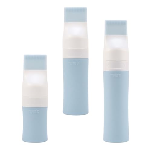 VALICLUD Botella De Gel De Sílice 3 Unidades Champú Dispensador De Jabón Contenedor De Viaje Para Artículos De Tocador Pp Color Azul