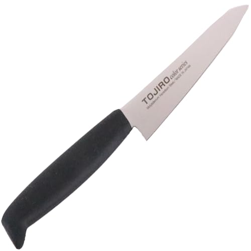 藤寅工業 藤次郎作 Tojiro Color モリブデンバナジウム鋼 ペティナイフ 120mm ブラック F-250BK