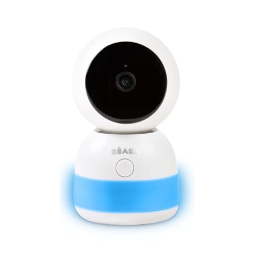 Béaba, Caméra Additionnelle Bébé Vidéo, Caméra 360°, Vision Nocturne, Appli Mobile, Talkie Walkie, Berceuses, Thermomètre et Contrôle Humidité,...