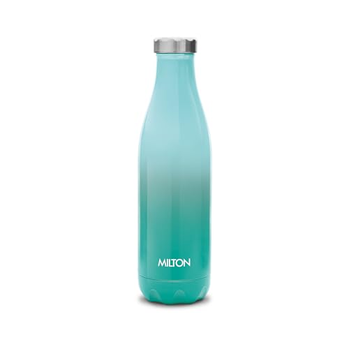 Milton Prudent 500 Thermosteel Bottle, 510 ml Water Bottle, 24 Hours Hot and Cold, Double Wall Vacuum Insulated, Water Bottles, Tea Flask/Coffee Flask for Sports, Travel, Aqua Green