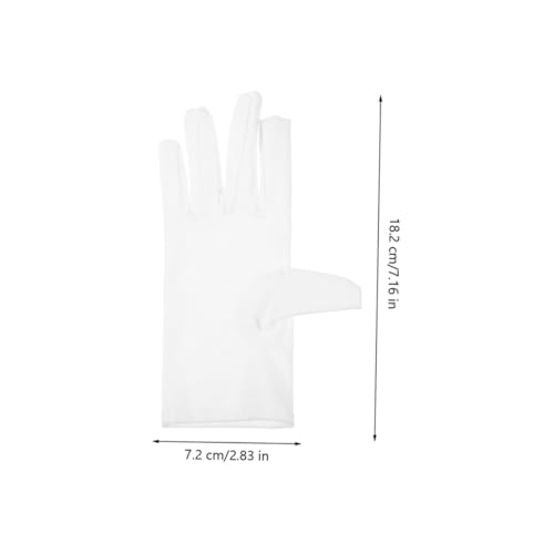 BESPORTBLE 2pcs Boy Girl White Costume Gloves for Dance Stage Performance Etiquette Training Elastic Formal Gloves for Boy Girl Suitable for Parties Halloween and Theatrical Events2