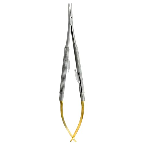 Image of New German Stainless Castroviejo Micro Needle Holder Straight 6 Inches Surgical Dental Instruments
