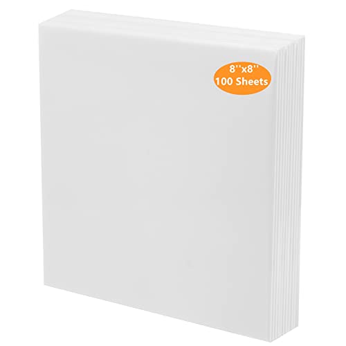 Support stabilisateur à broder prédécoupé 20,3x20,3 cm en paquet de 100 feuilles pour machine