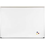 Best-Rite Classroom Deluxe Porcelain Steel Dry Erase Whiteboard, 4 x 12 Feet Magnetic Markerboard With Aluminum Trim & Map Rail (202AM-25)