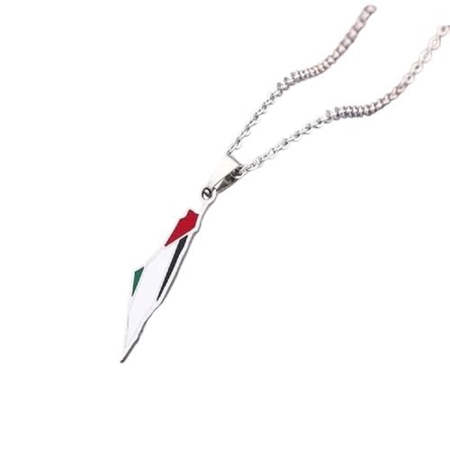 Collier Israël Palestine en acier inoxydable anti-noircissement pour femme
