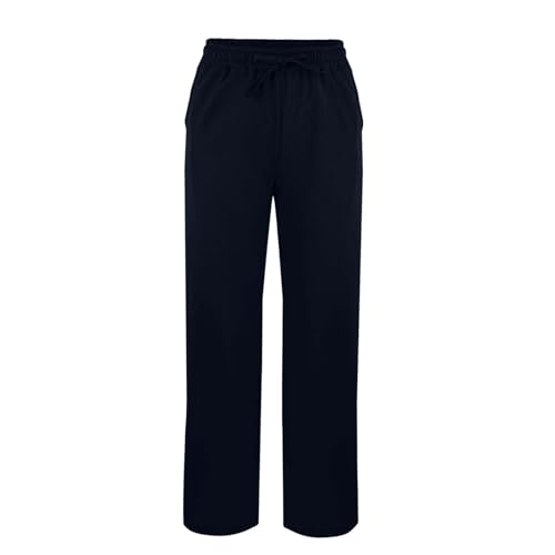 Linen Pants for Women 2025 Summer High Waist Elastic Straight Leg Lounge Pant Casual Loose Lightweight Beach Trousers2