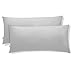 Housse de Coussin 50x75 Lot de 2 Taie d'Oreiller Décoratives Revêtement Extérieur 100% Coton Effet Soie Anti-Acariens Hypoallergénique Lavable Double Face pour Lit et Chaise de Meubles Modernes