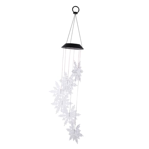 Toyvian Luz Solar de Campana de Viento con Diseño de de LED para Decoración Navideña Interior y Exterior Resistente y para Jardín y Patio