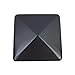 Savagrow 4PCS Black Heavy Duty Iron Pyramid Post Cap with Screws Use for Actual 3.5