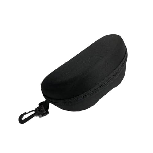 Étui à lunettes universel LAPADULA portable avec crochet et fermeture éclair noire pour tous