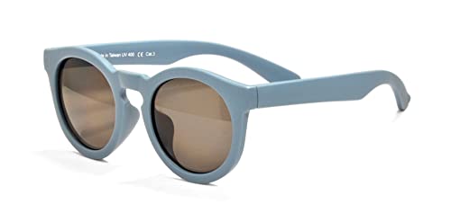 Image of Real Shades Chill Unbreakable Kids Sunglasses - UV Protection Shatterproof Lens Flexible Frame Sunglasses for Kids Boys Girls, Matte Steel Blue, Baby 0+