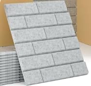Jamelo Schallschutzpaneel-Set, selbstklebend, 30 x 30 x 0,9 cm, Ziegelform, Akustikplatten, hohe Dichte, Wandpaneele für Studio, Schlafzimmer, Decken (grau)
