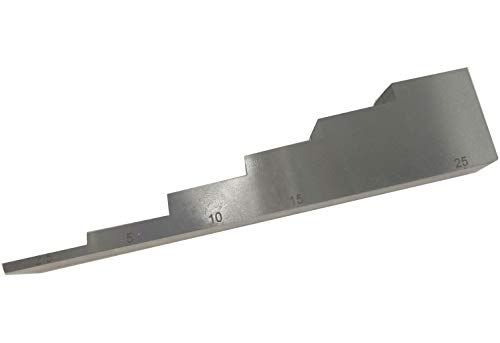 Bloque de calibración de 6 pasos para medidores ultrasónicos de espesor: 2,5 mm, 5 mm, 10 mm, 15 mm, 20 mm y 25 mm, fabricado en acero 1018 miniatura 3
