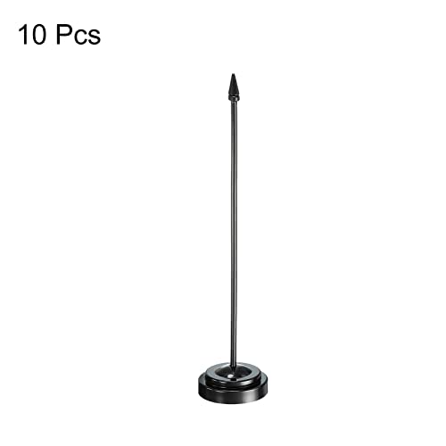 PATIKIL Flag Stands Mini Table Flag Holders Flagpole Black for Party Supplies Decoration Pack of 10 - Image 3