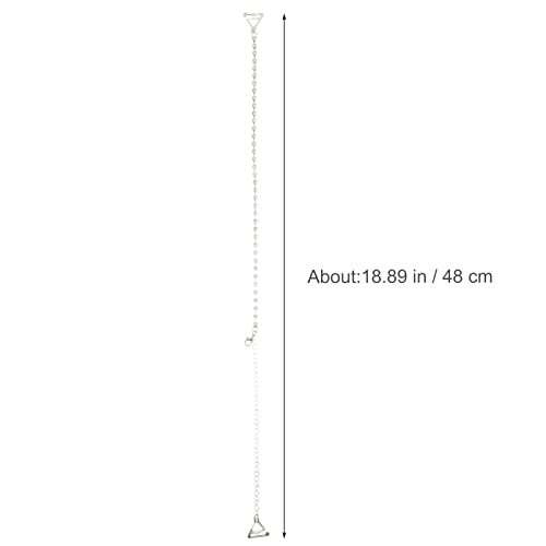 Besportble Rhinestone Bra Strap: Adjustable Invisible Anti- Skid Strap Flashing Sparse Nonskid Bra Belt Lingerie Straps For Women Girls Dress 1Pair #TOP3