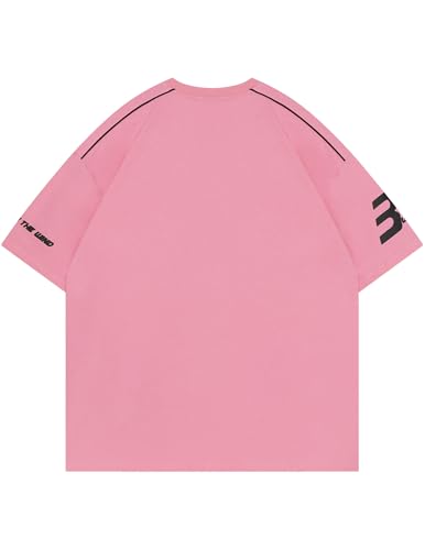 Aelfric Eden Mens Graphic Tees Vintage Racing Tees Oversized T Shirt Women Contrast Color Summer Tops