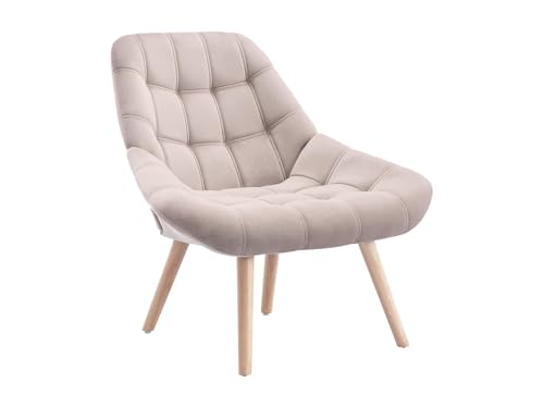 Vente-unique-Sessel - Samt - Beige - LUOSTO