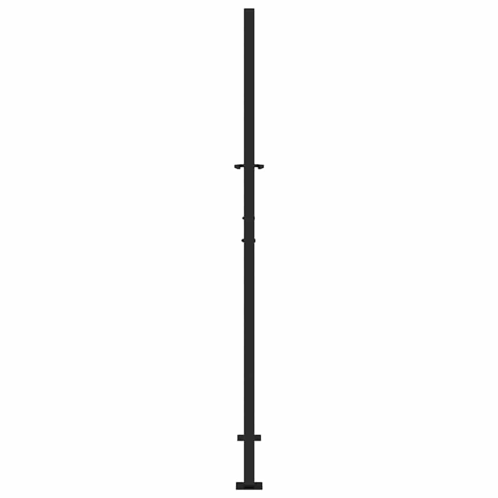 vidaXL Brama ogrodowa czarna 100x175 cm Stalowy wzór płomienia