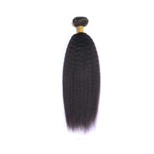 Yaki recto rizado lía el cabello humano, suavidad sedosa del pelo brasileño sin procesar de Remy de la Virgen Extensiones de Cabello(24inch)