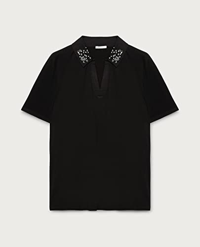 FIORELLA RUBINO: t-Shirt con Ricamo sul Colletto