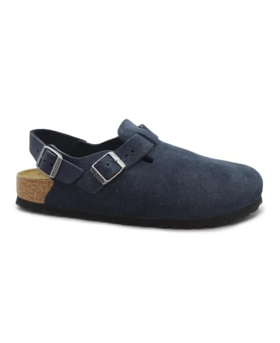 Zuecos Birkenstock Tokio II en ante azul marino para el confort diario de los hombres
