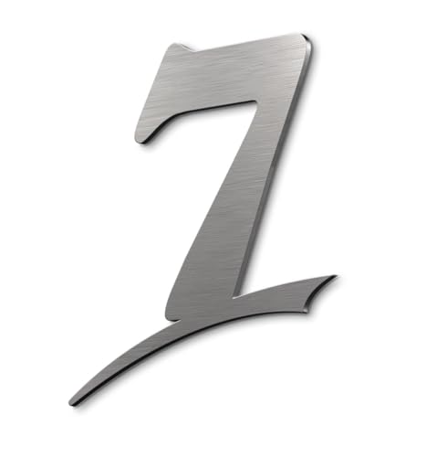 Numéro de maison 7 en acier inoxydable lisible pour façade mur