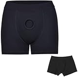 KYTRSTX Strap Underwear, Strap Panties, Strapless Underwear Boxers Brief for Women and Men Black