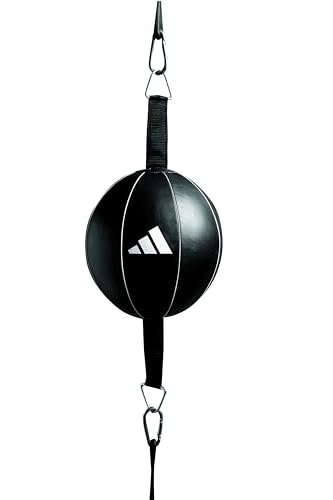 adidas Double End Poire de Vitesse Leather Punching Ball, Noir/Blanc, One Size