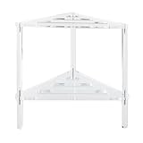 Rutschfester Duschhocker aus Acryl - Stabiler Eckbadesitz | Transparenter Stabiler Nizer Stuhl für Bad & Wohnzimmer - Modernes Design Wasserdicht & Langlebig